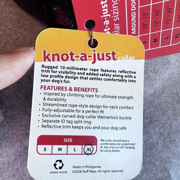 Ruffwear XL Knot-a-Just Collar in Red - NWT - Picture 4 of 4